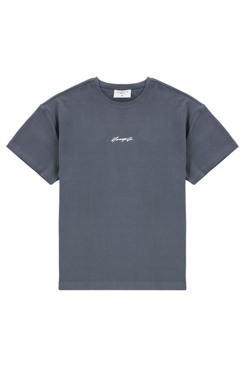 YoungLA 430 Oversized Cloud Foam Tee Harmaat | MYZVO1467