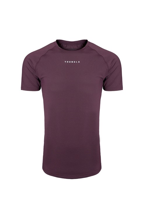 YoungLA 440 Performance Line Lyhyt Sleeve Shirts Plum | FHCAW9268