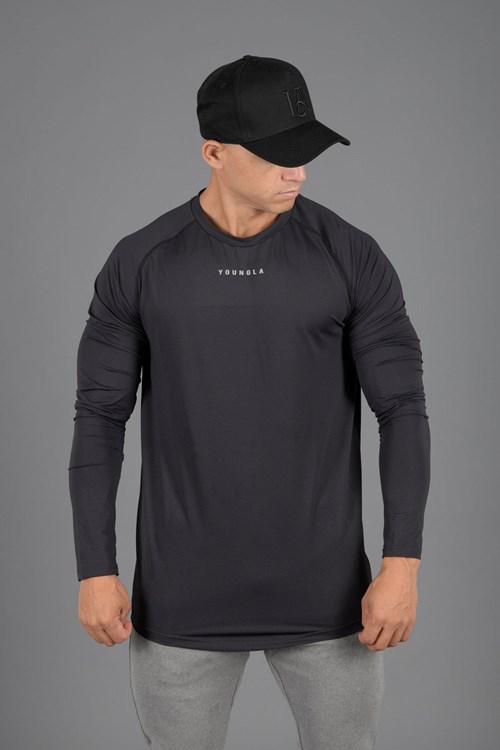 YoungLA 441 Performance Line Longsleeve Shirts Mustat | TRUYD9584