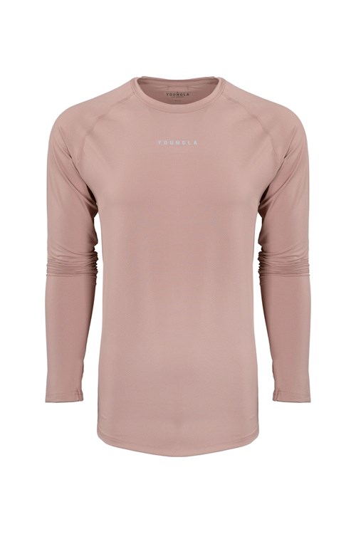 YoungLA 441 Performance Line Longsleeve Shirts Salmon | WHMNV0438