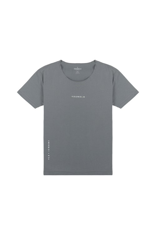 YoungLA 447 Leveät neck Raw Cut Tee Harmaat | KUPBN4859