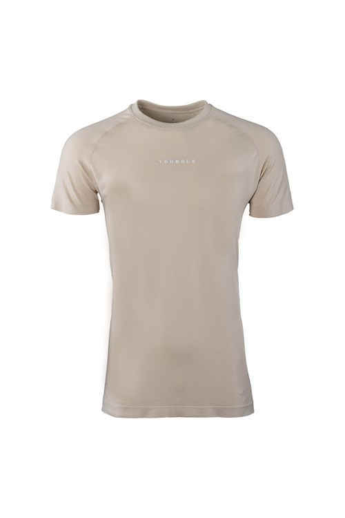 YoungLA 454 New Gen Compression Tee Beige | JCHMU6572