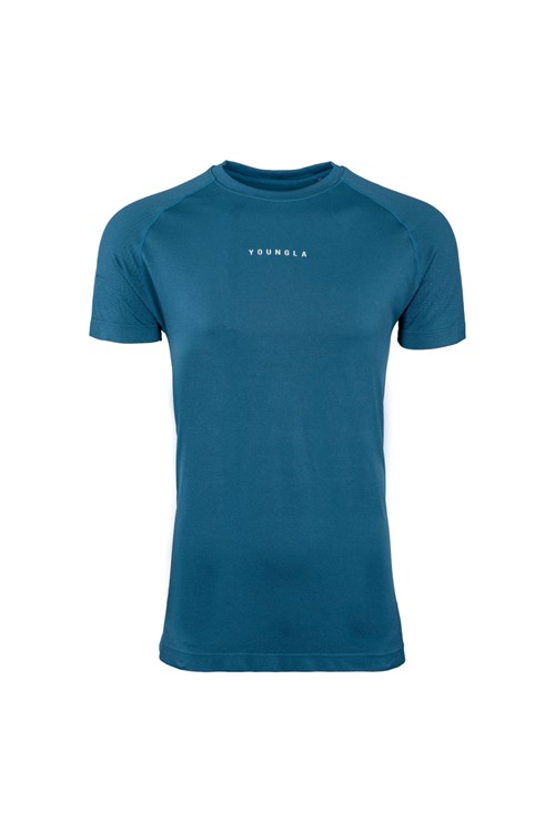 YoungLA 454 New Gen Compression Tee Teal | EDCAJ2851