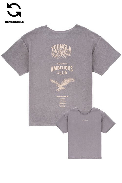 YoungLA 455 Reversible Immortal Tee Harmaat Pesu | IPSVD4592