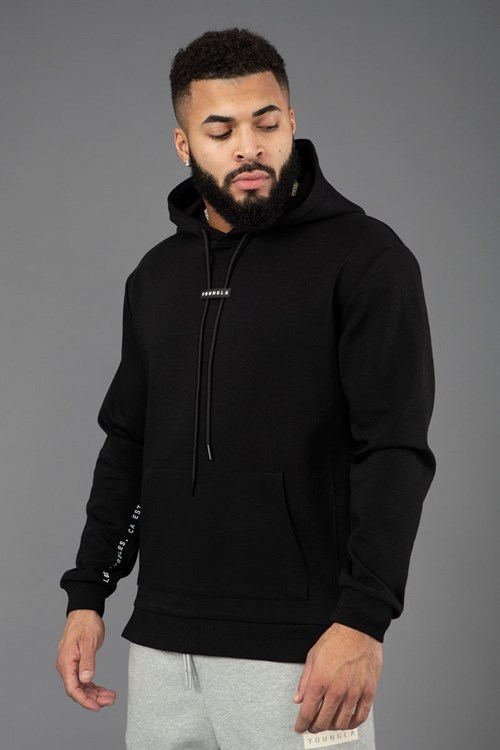 YoungLA 542 Pro-Tech hoodies Mustat | LEFNZ1395