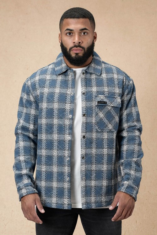 YoungLA 556 High Profile Flannel Jacket Sininen | NCMBG4352