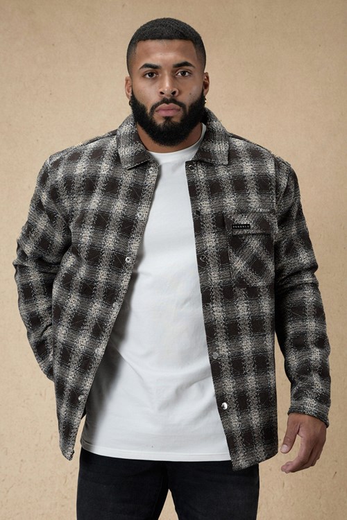 YoungLA 556 High Profile Flannel Jacket Ruskea | SLKVN9013