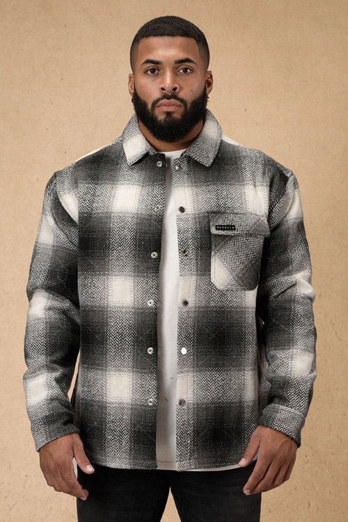 YoungLA 556 High Profile Flannel Jacket Mustat | VMBYU1056