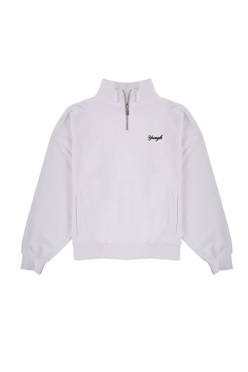 YoungLA 558 Supersized G Quarter Zip Valkoinen | NXTEG6943