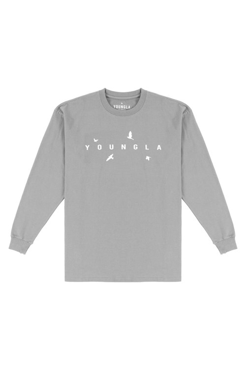 YoungLA 811 Liberty Long Sleeves Harmaat | LRFMO8391