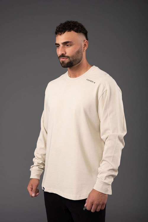 YoungLA 814 Offset Long Sleeves Valkoinen | JTOEZ1875