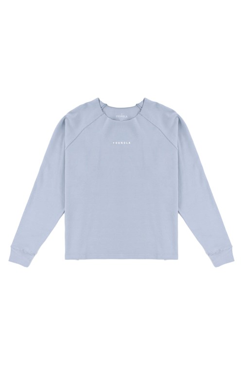 YoungLA 815 Raw Neck Cloud Longsleeves Sininen | MPAVK7149