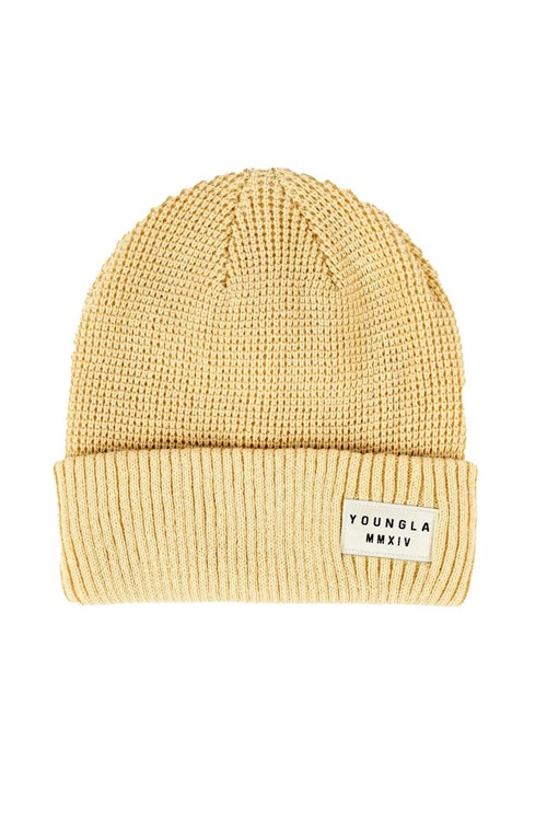 YoungLA 929 Cuffed Beanies Beige | MAOEG4325