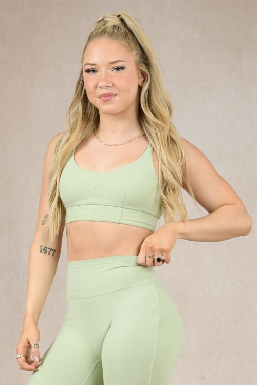 YoungLA W319 - Asana Sports Bra Matcha | OPBGQ4836