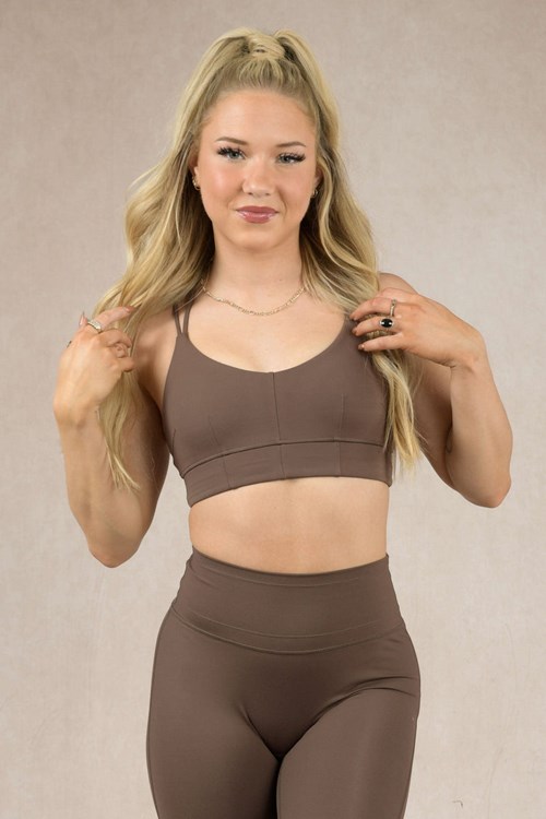 YoungLA W319 - Asana Sports Bra Suklaa | SUEPH6857