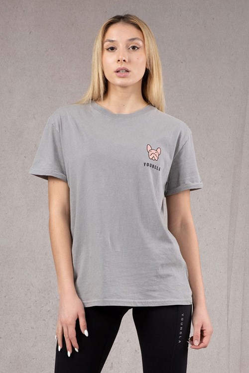 YoungLA W417 Iggy Oversized Tee Vaaleanharmaat Pesu | SZVLJ7849